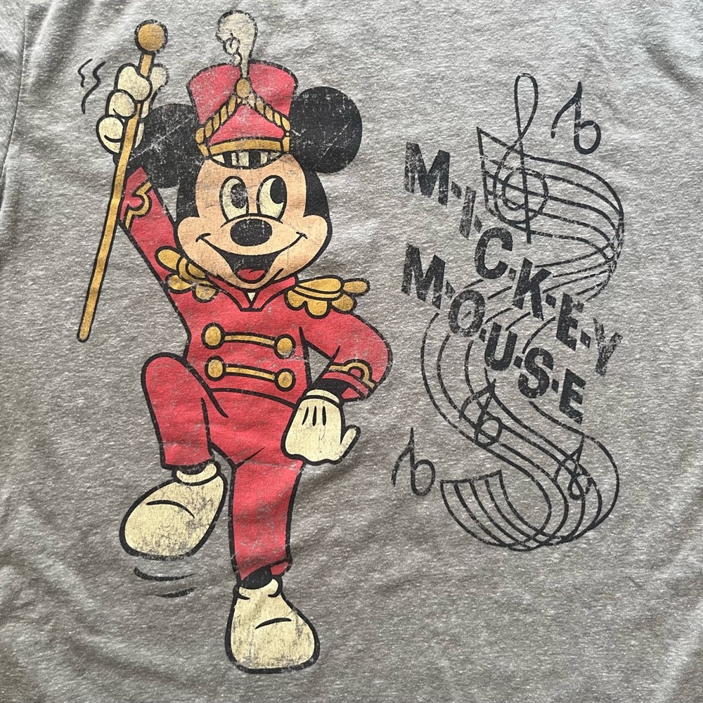 Disney Mickey Mouse Nutcracker T shirt Unisex Gray Size S.